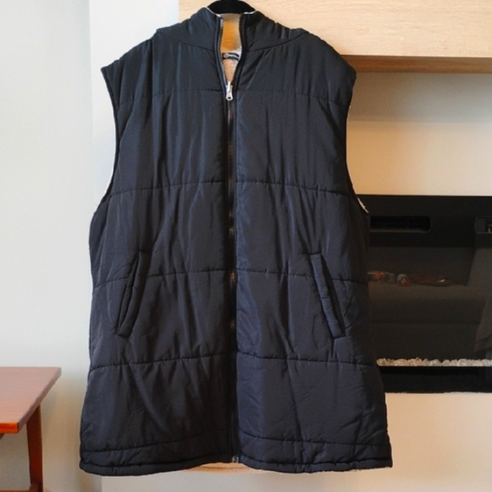 Women's Black Fleece Lined Vest